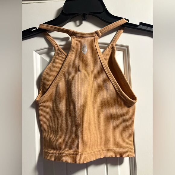 Free People Movement Crop Top XS Small Ribbed Halter Activewear Athleisure Yoga - Picture 4 of 5